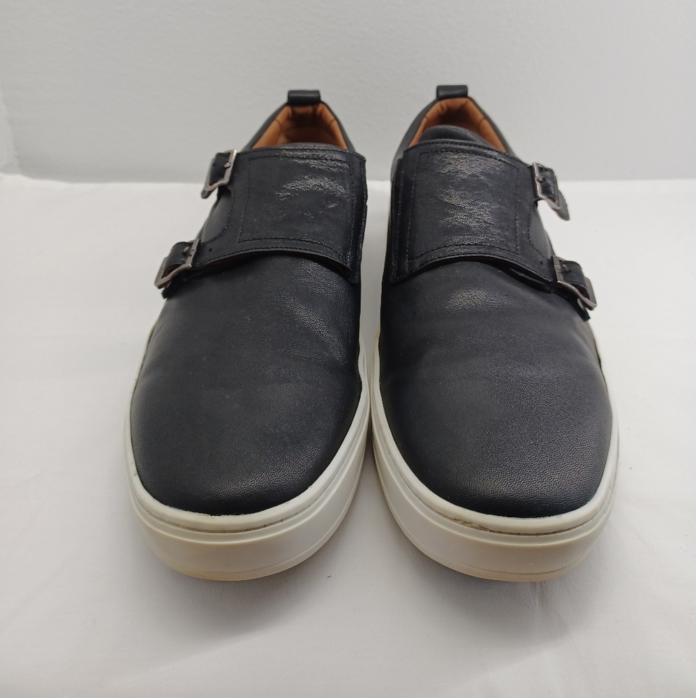 Brothers united mens leather luxury Double monk size 12 Black